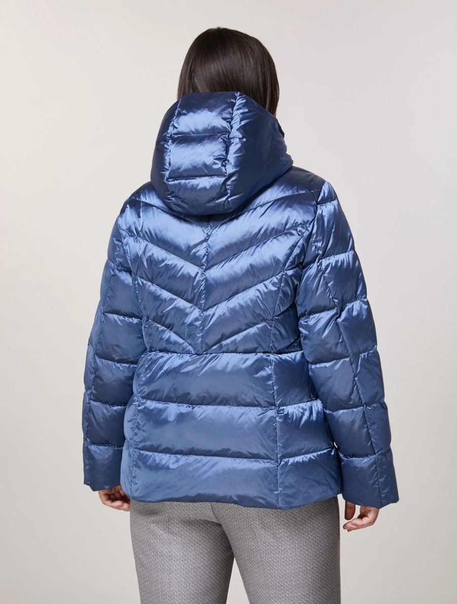 Shining Nylon Down Jacket Ski Blue Best