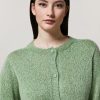 Lurex And Mohair Blend Cardigan Green Clearance