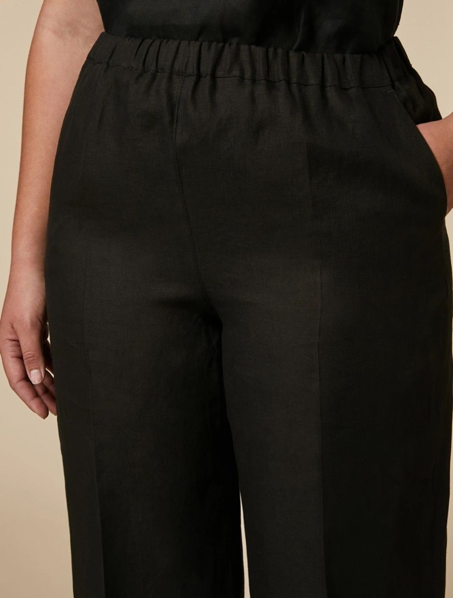 Lightweight Linen Trousers Black Best