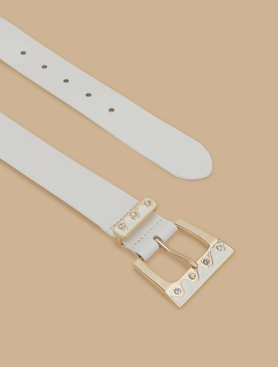 Leather Belt White Wholesale