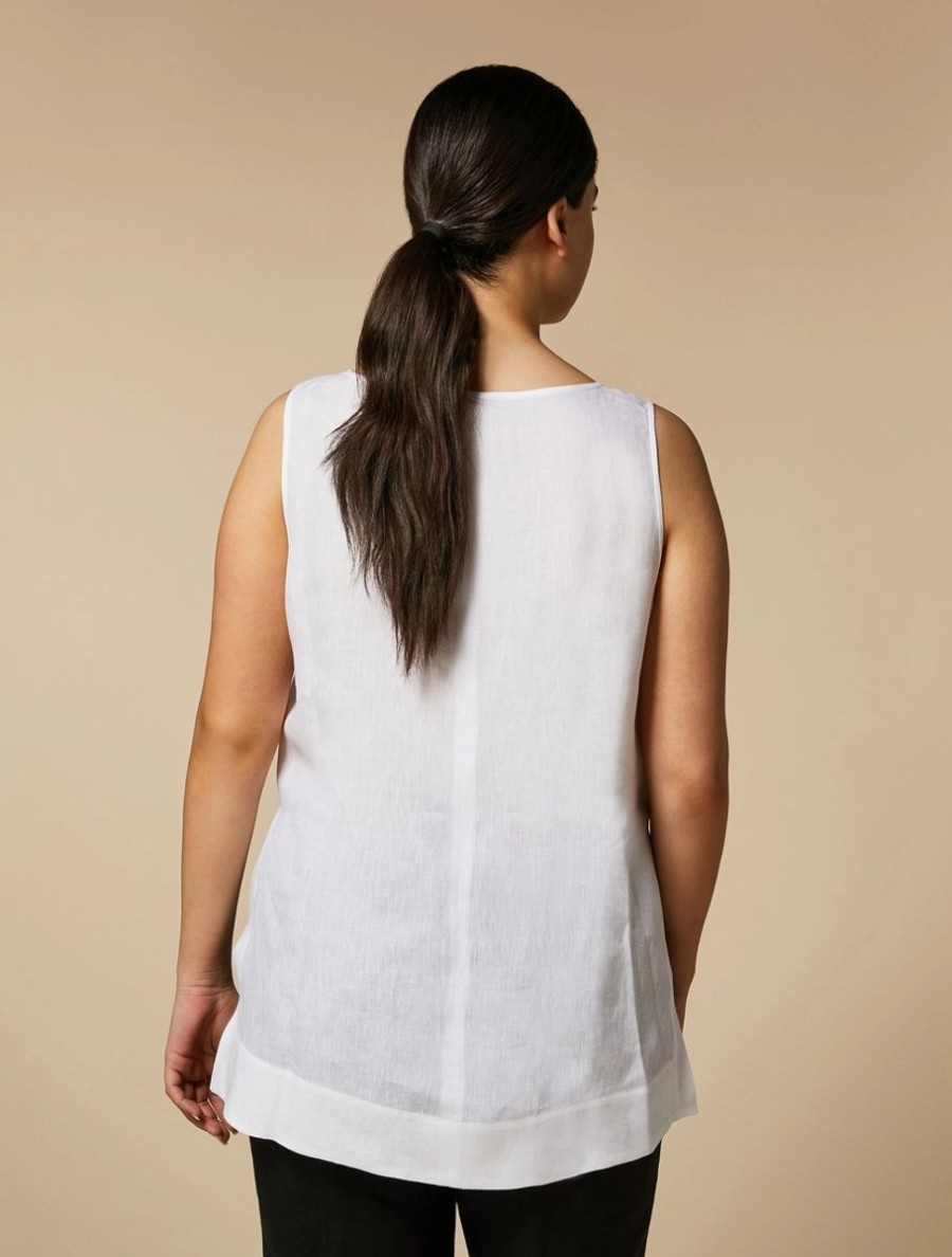 Lightweight Linen Top White Hot