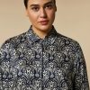 Printed Satin Shirt Ultramarine Hot