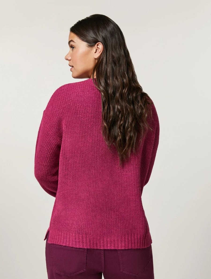 Wool-Blend Sweater Fuchsia New