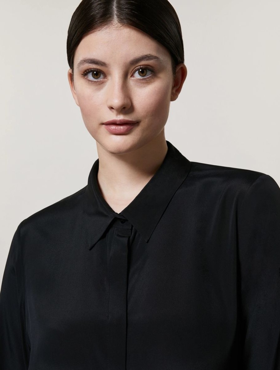 Silk-Blend Shirt Black Online