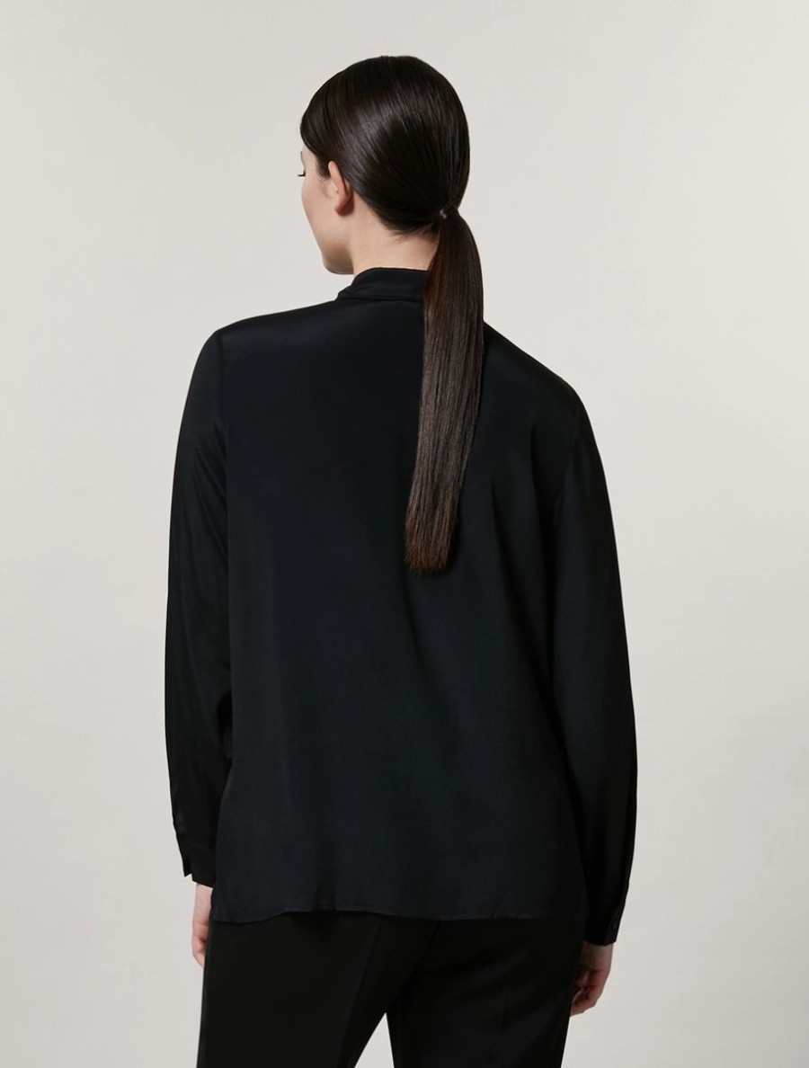 Silk-Blend Shirt Black Online