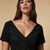 Jacquard Crepe Dress Black Best