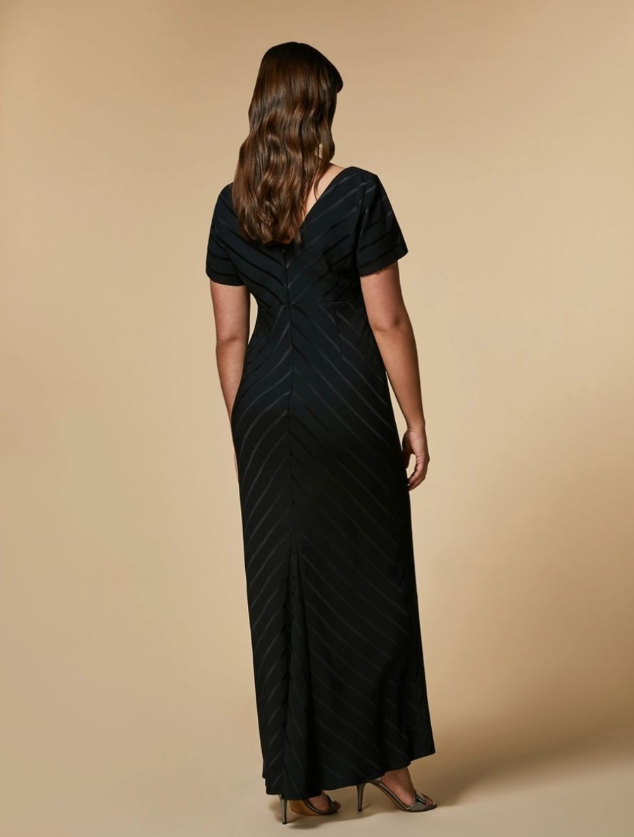 Jacquard Crepe Dress Black Best