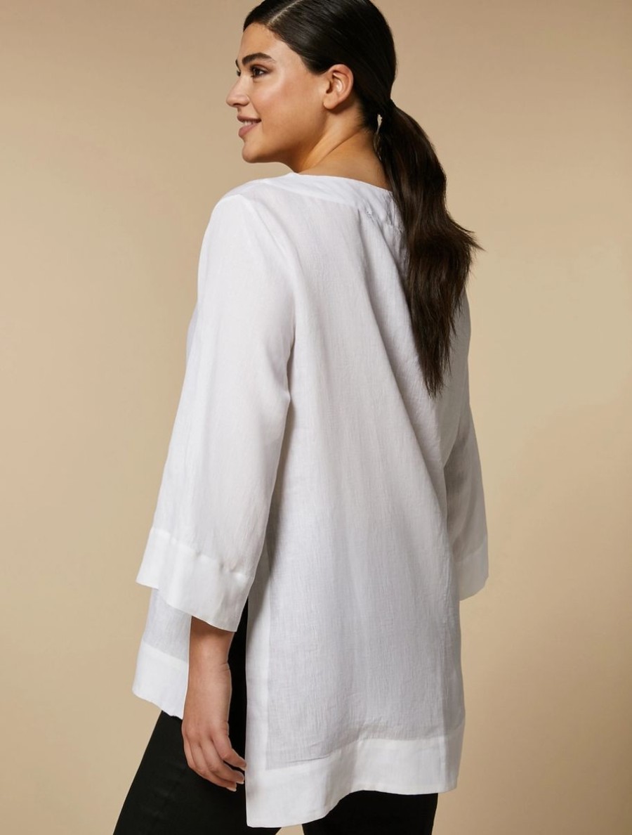 Lightweight Linen Tunic White Hot