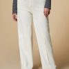 Wide-Leg Bull Denim Jeans White Wholesale