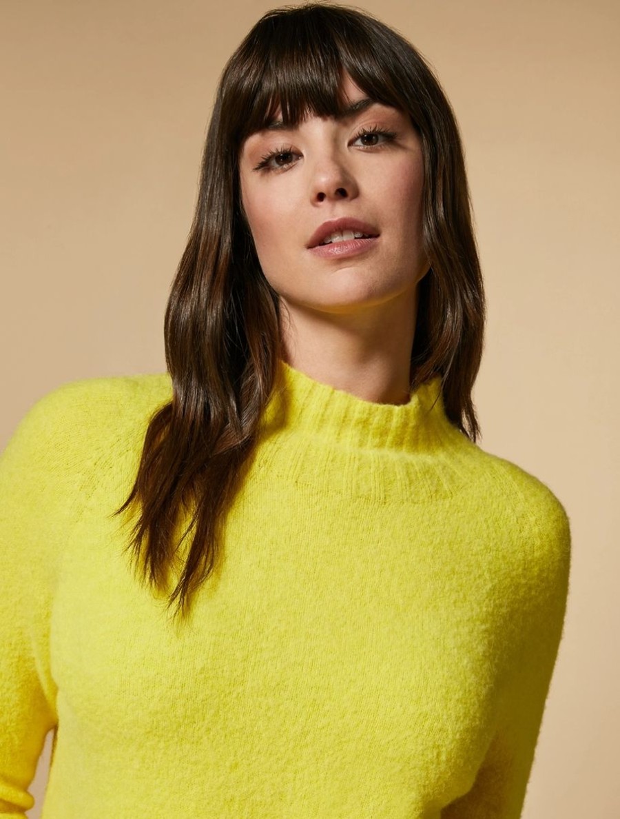 Alpaca-Blend Sweater Mustard Clearance