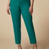 Crepe Cigarette Trousers Emerald Online