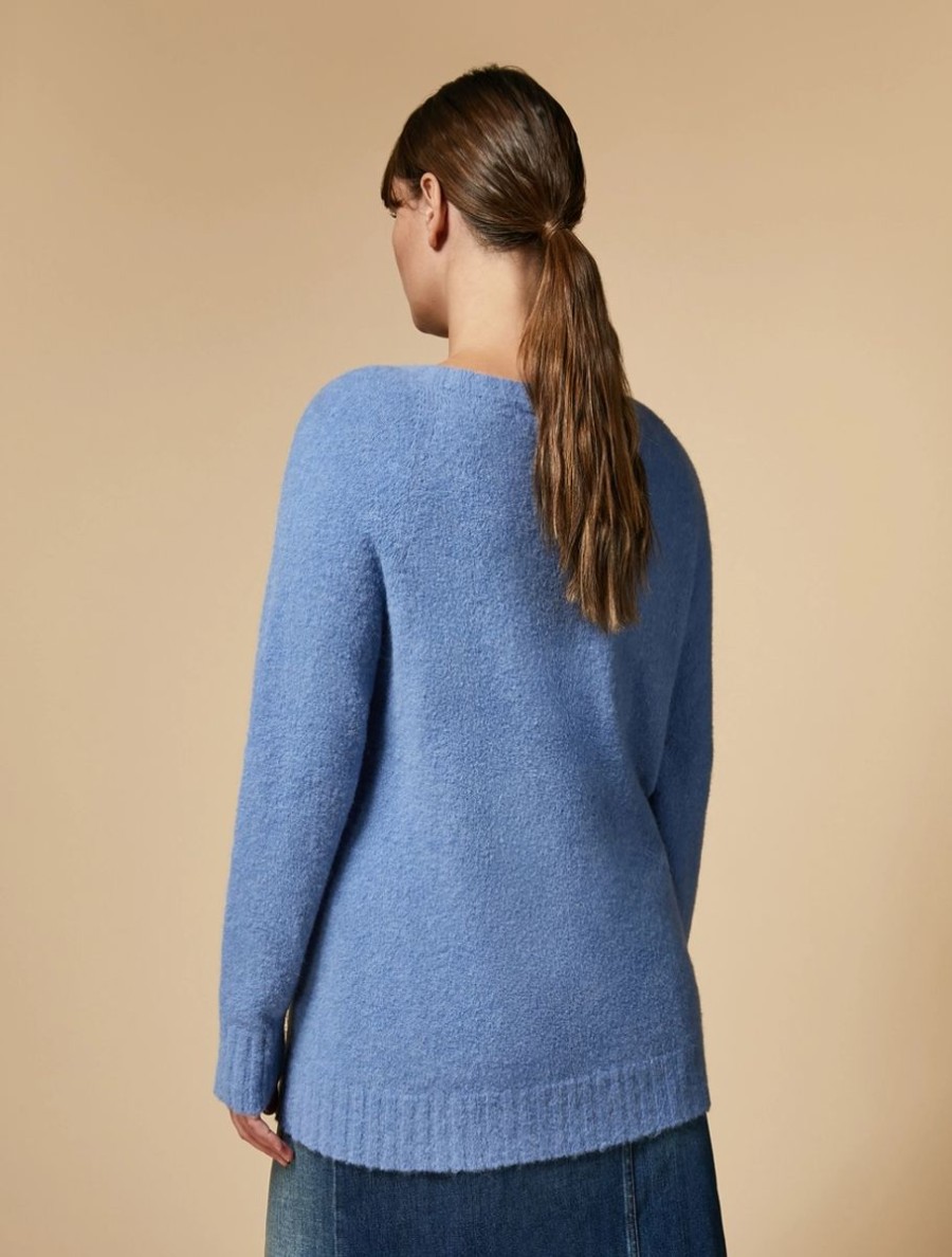 Alpaca-Blend Sweater Ski Blue Online