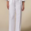 Lightweight Linen Trousers White New