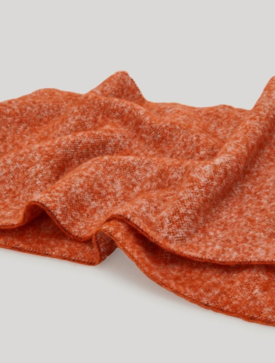 Wool Blend Scarf Orange New