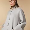 Double-Faced Wool-Blend Jacket Light Grey Wholesale