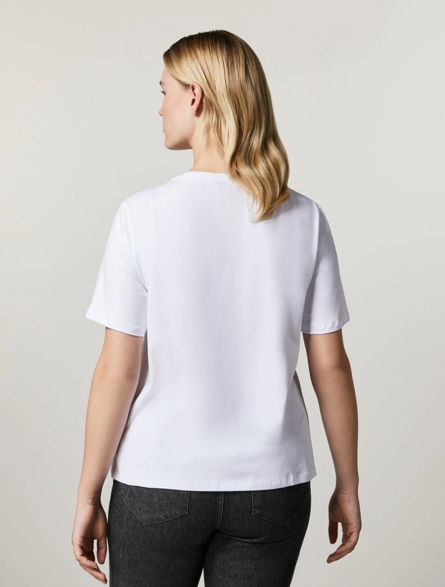 Cotton Jersey T-Shirt White Wholesale