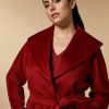 Pure Wool Broadcloth Coat Rust Online