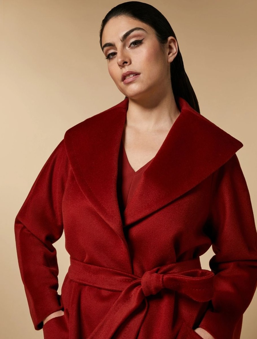 Pure Wool Broadcloth Coat Rust Online