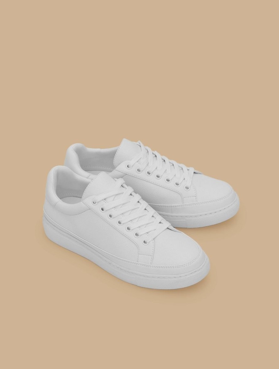 Coated Jersey Sneakers White New