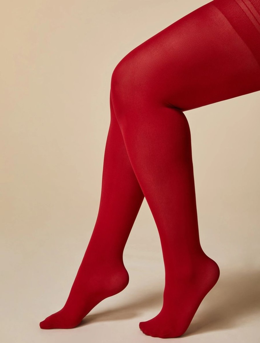 60 Denier Microfibre Tights Red Wholesale