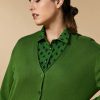 Viscose Yarn Cardigan Green New