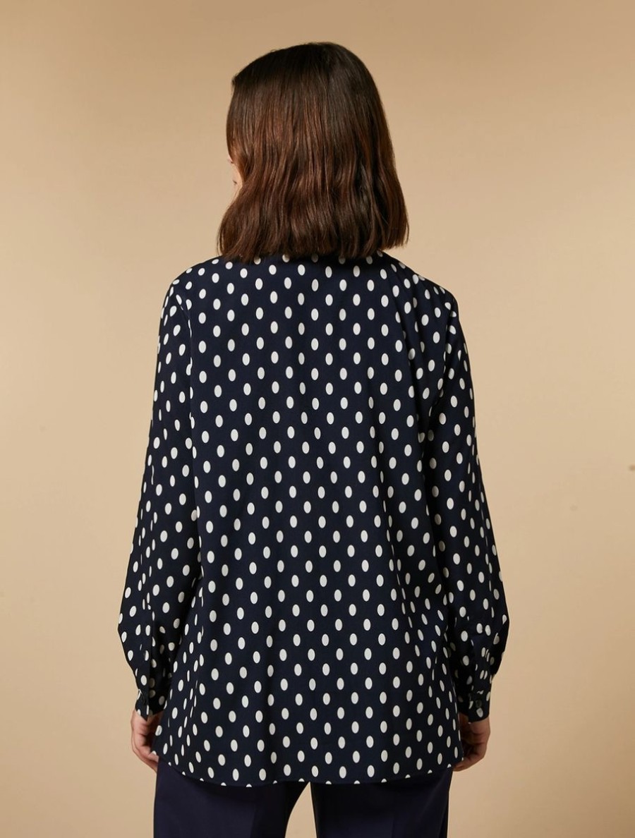 Printed Crepe De Chine Shirt Dark Navy Best