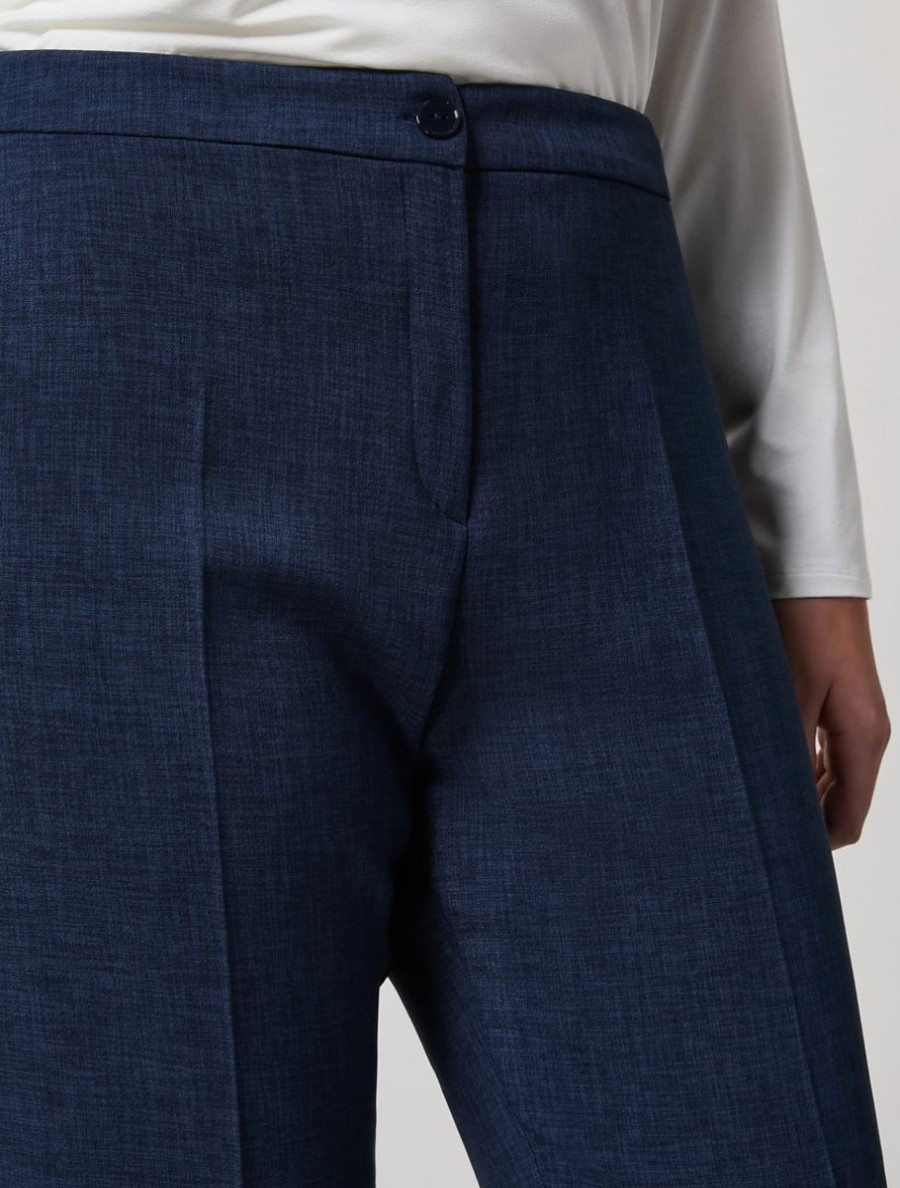 Double Cloth Trousers Dark Navy Best