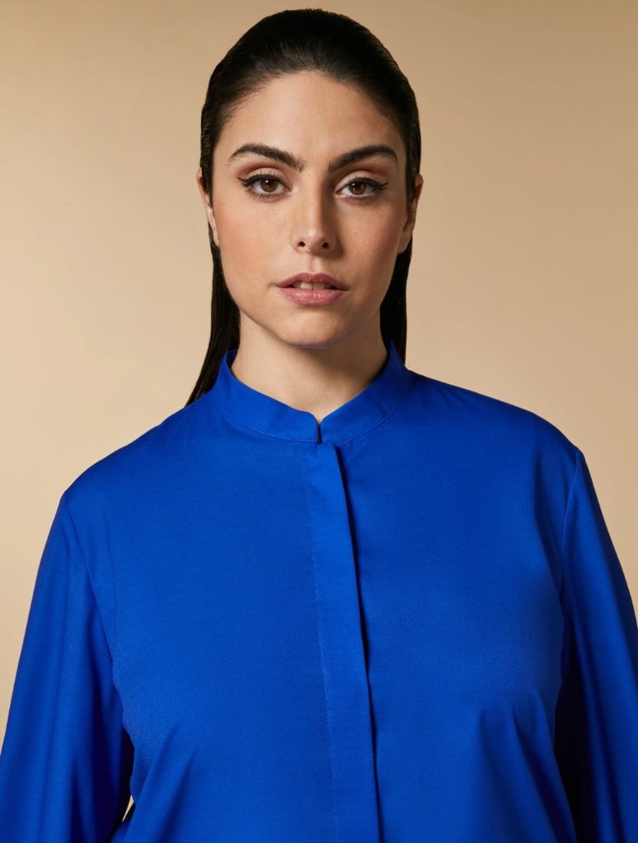 Crepe De Chine Shirt China Blue Online