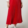 Crepe Envers Satin Skirt Red Wholesale