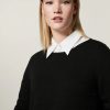 Wool, Viscose And Alpaca Sweater Black Hot