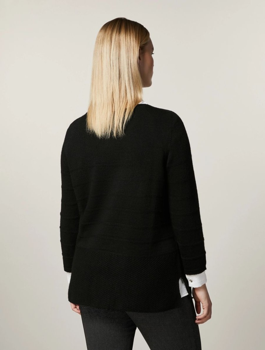 Wool, Viscose And Alpaca Sweater Black Hot