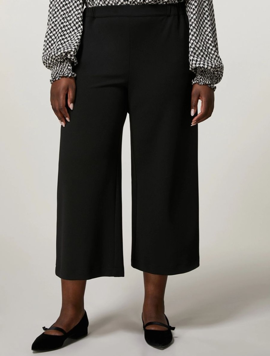 Scuba Jersey Crepe Trousers Black Online