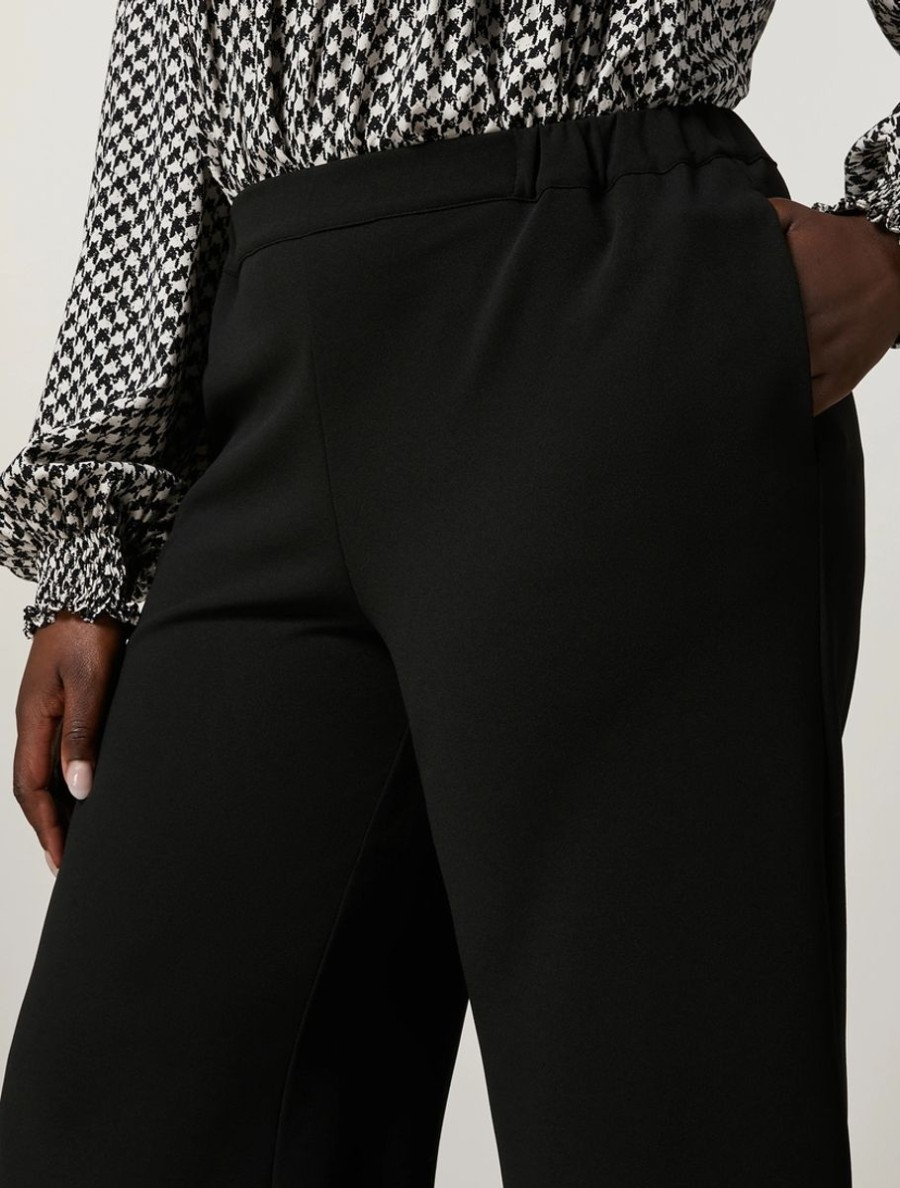 Scuba Jersey Crepe Trousers Black Online