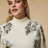 Sequin-Embroidered Sweater White New