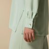 Silk Crepe De Chine Blouse Pastel Green Best