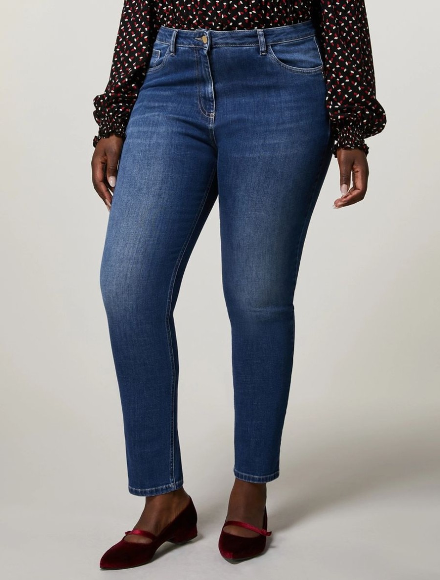 Cotton Denim Jeans Dark Navy Online