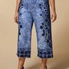 Printed Twill Trousers China Blue Hot