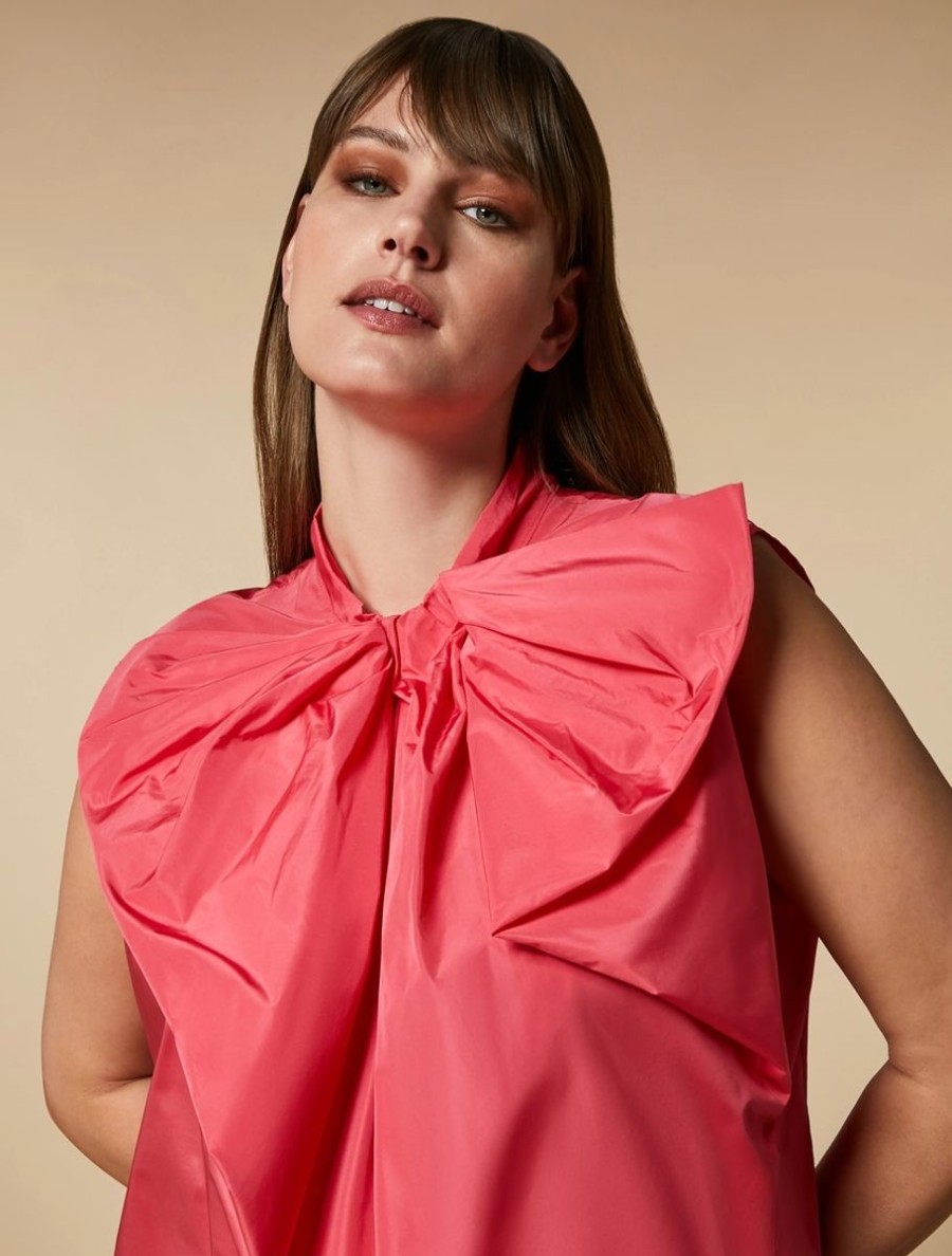 Taffeta Top Pink Red Wholesale