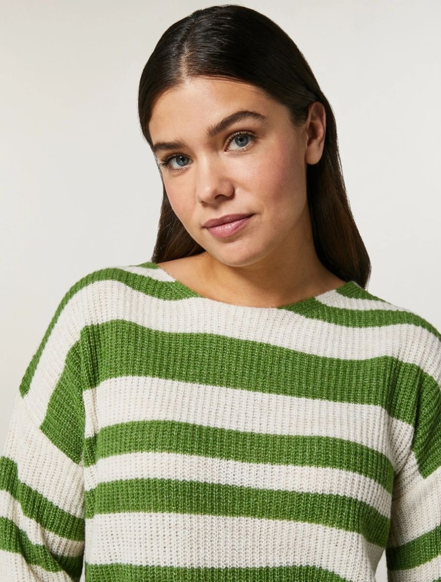 Wool-Blend Sweater Green New