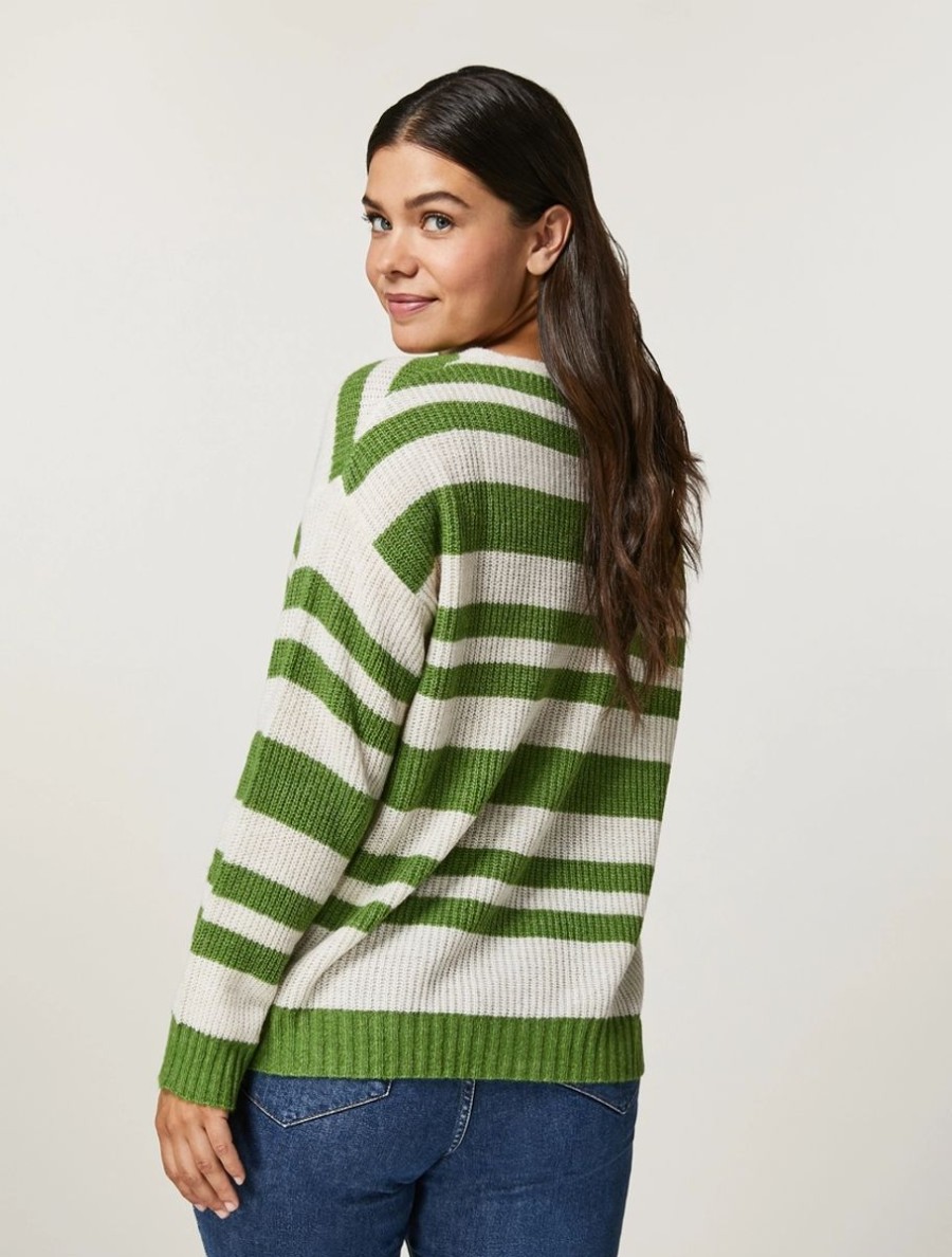 Wool-Blend Sweater Green New