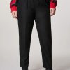 Polyviscose Trousers Black Clearance