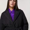 Water-Resistant Padded Coat Black Clearance