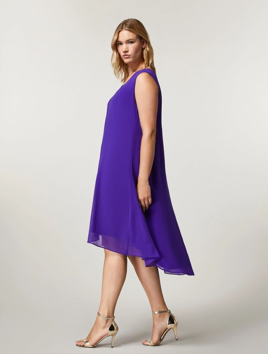 Georgette Dress Purple Wholesale