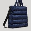 Shopper Bag In Glossy Fabric Dark Navy Online