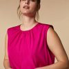 Long Taffeta Dress Fuchsia New