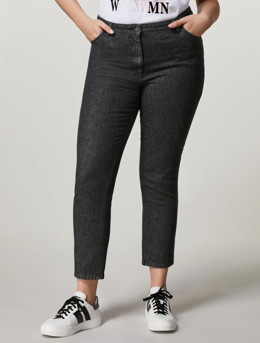 Cotton Denim Trousers Black Online