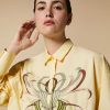 Oversized Cotton Poplin Shirt Yellow Hot