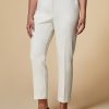 Fluid Gabardine Trousers White Clearance