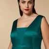 Shiny Fabric Dress Green Online