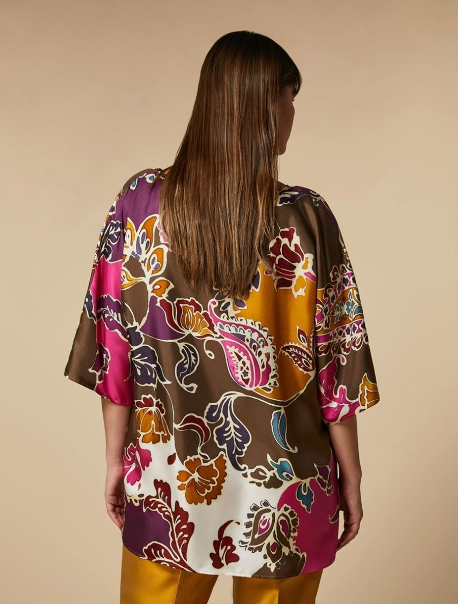 Silk Twill Tunic Gold Online